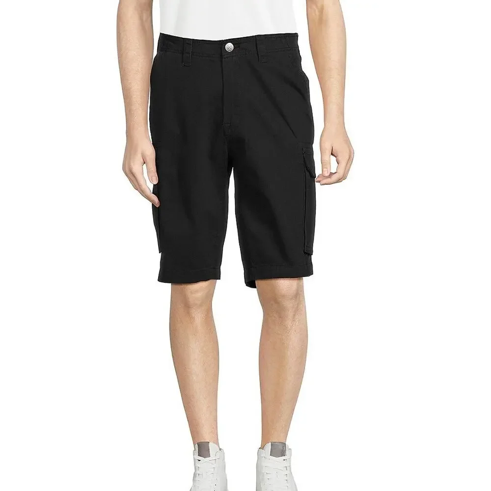 True Religion Jet Black Cargo Shorts NWT Size 31